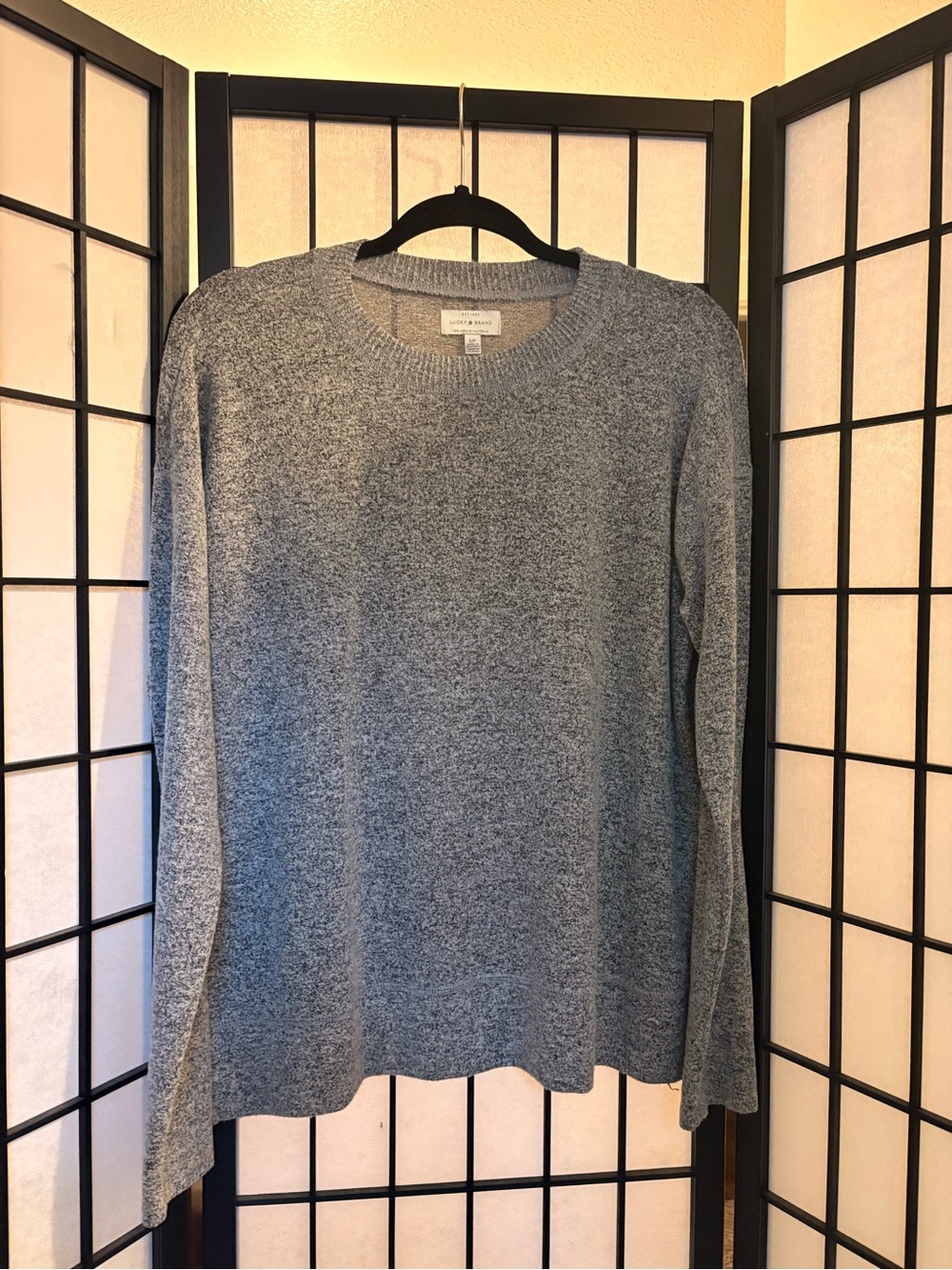 Lucky Brand Everyday Cozy Crewneck Sweater - Gray - Size S